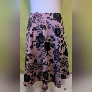 Faith and Joy Women’s Pink Floral A-Line Skirt